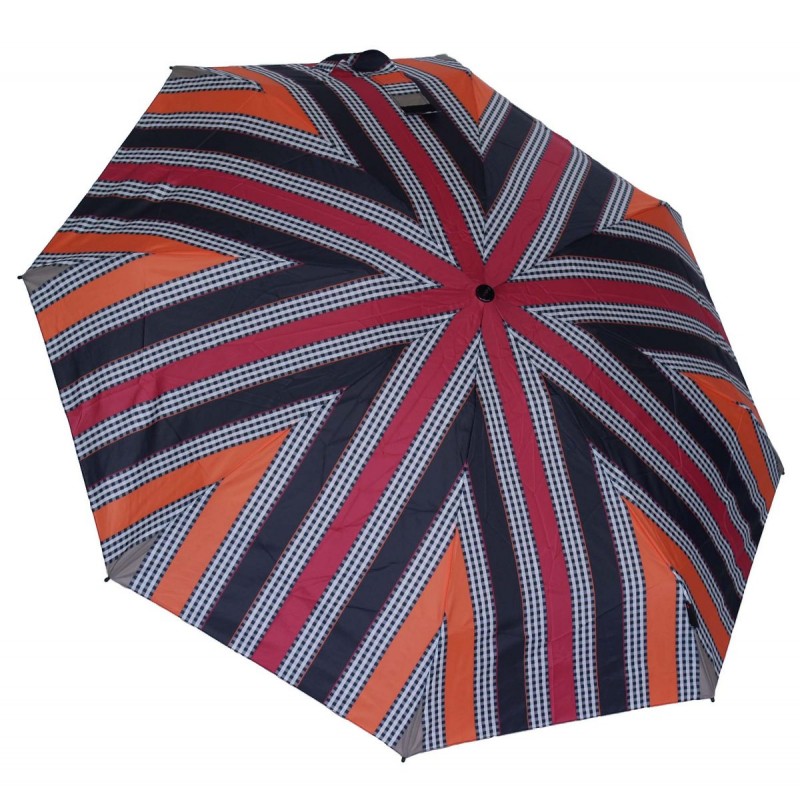 Parasol Knirps T.010 czerwień krata pomarańcz rozeta Primrose Pink